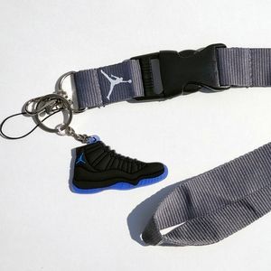 Jordan 11 Gamma Blue Keychain w/ Lanyard